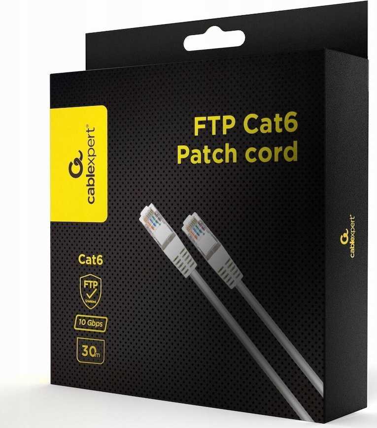 GEMBIRD patchcord kat.6 FTP 30m pilkas