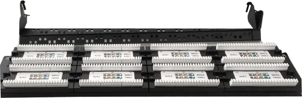 GEMBIRD NPP-C648CM-001 Gembird 19 patch panel 48 port 2U cat.6 su galinio kabelio valdymu, juodas