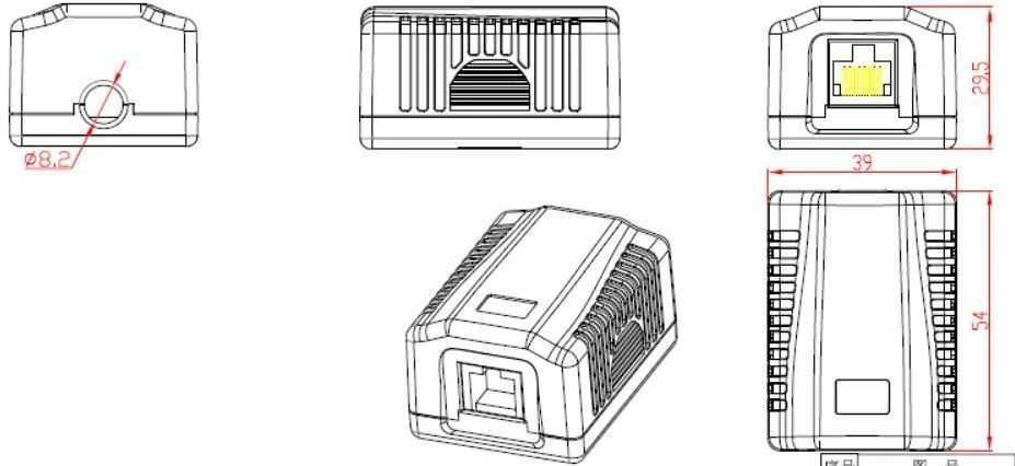 GEMBIRD NCAC-1U5E-01 Gembird CAT5E UTP vieno prievado paviršiaus montavimo dėžutė