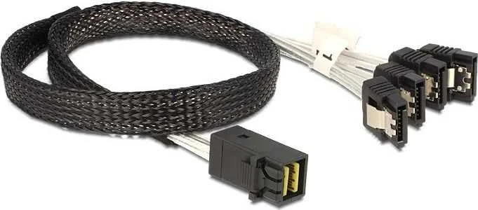 Delock Cable mini SAS HD SFF-8643 > 4 x SATA 7 kontaktų 0,5 m