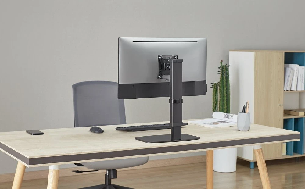 Laikiklis Gembird MS-D1ST-02 Height adjustable full-motion monitorius desk stand, 17"-32", juodas
