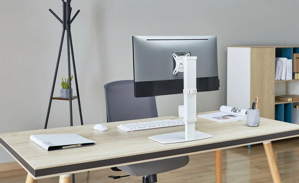 Laikiklis Gembird MS-D1ST-02 Height adjustable full-motion monitorius desk stand, 17"-32", juodas