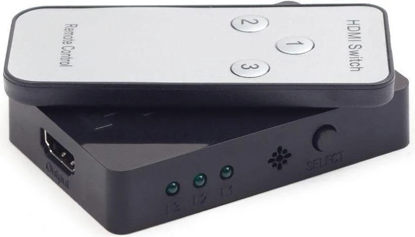 HDMI šakotuvas su nuotolinio valdymo pulteliu