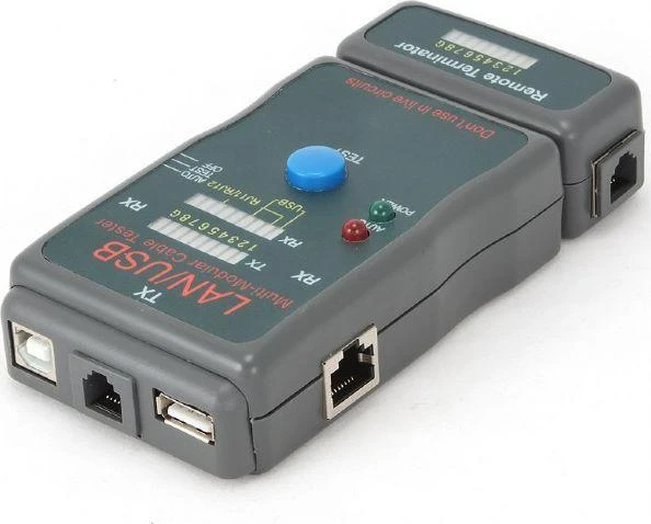 GEMBIRD NCT-2 Gembird kabelių testeris RJ-45, RJ-11, UTP, STP, USB AA/AB