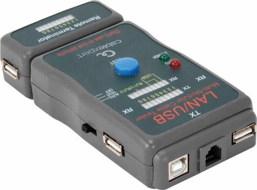 GEMBIRD NCT-2 Gembird kabelių testeris RJ-45, RJ-11, UTP, STP, USB AA/AB