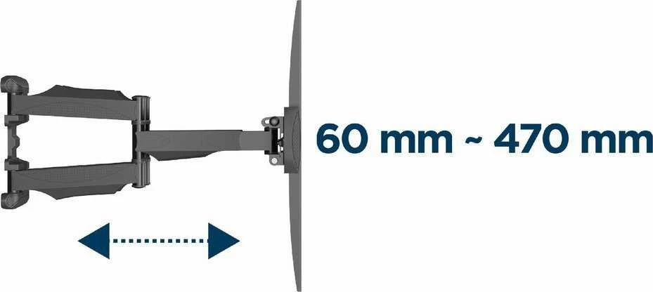 GEMBIRD Premium pilno judesio televizoriaus sieninis laikiklis 32–58 colių