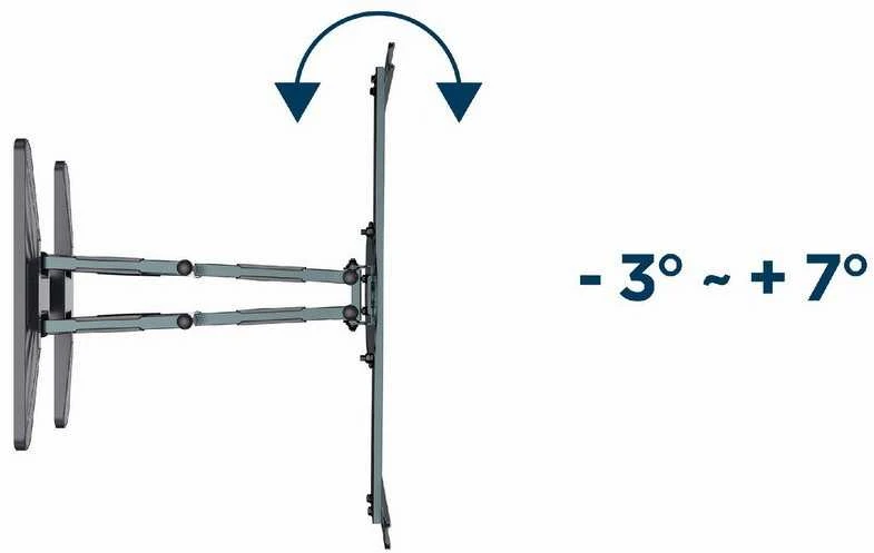 GEMBIRD besisukantis pilno judesio televizoriaus sieninis laikiklis 40–80 colių 50 kg
