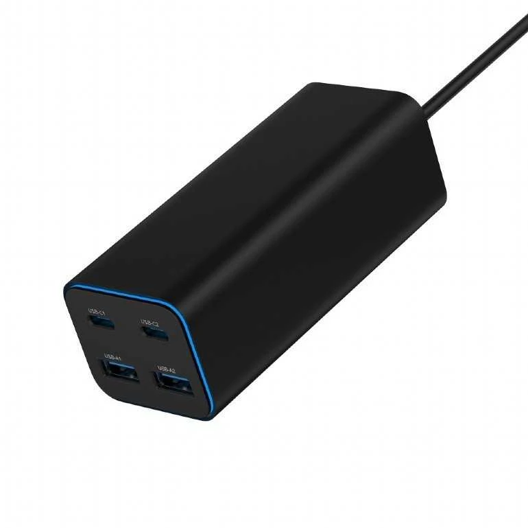 Gembird GaN 4x USB maitinimo šaltinis 100W, juodas