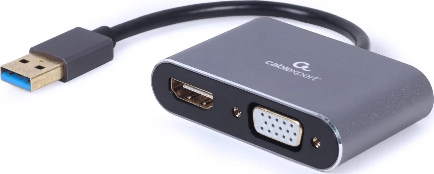 Gembird USB 3.0 į HDMI ir VGA adapteris