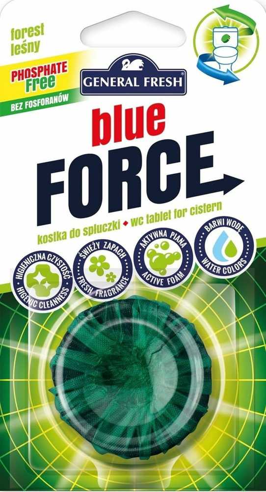 Tualeto bakelio blokelis General Fresh Mėlyna Force, 40 g, miško kvapo