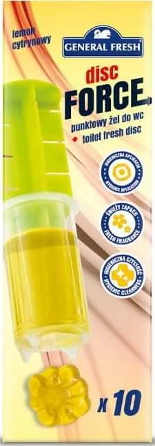 Tualeto gelis su aplikatoriumi General Fresh Disc Force, 60 ml, citrinų kvapo
