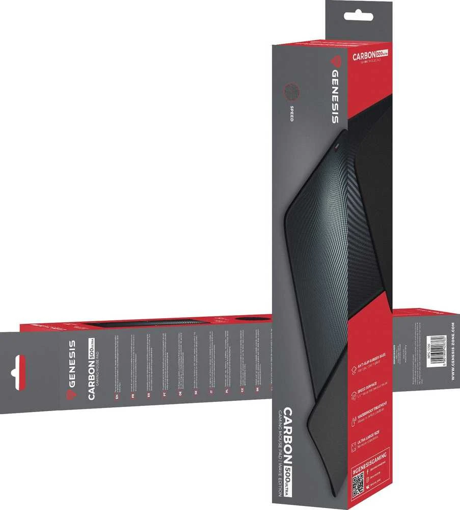 NATEC Genesis Pelės kilimėlis Carbon 500 Ultra Wave 110x45