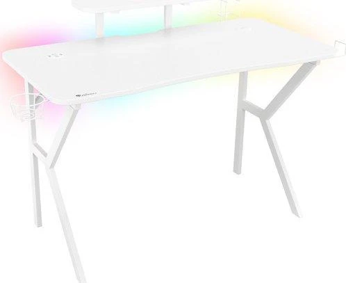 Žaidimų stalas Genesis Holm 320 RGB Gaming Desk, Baltas