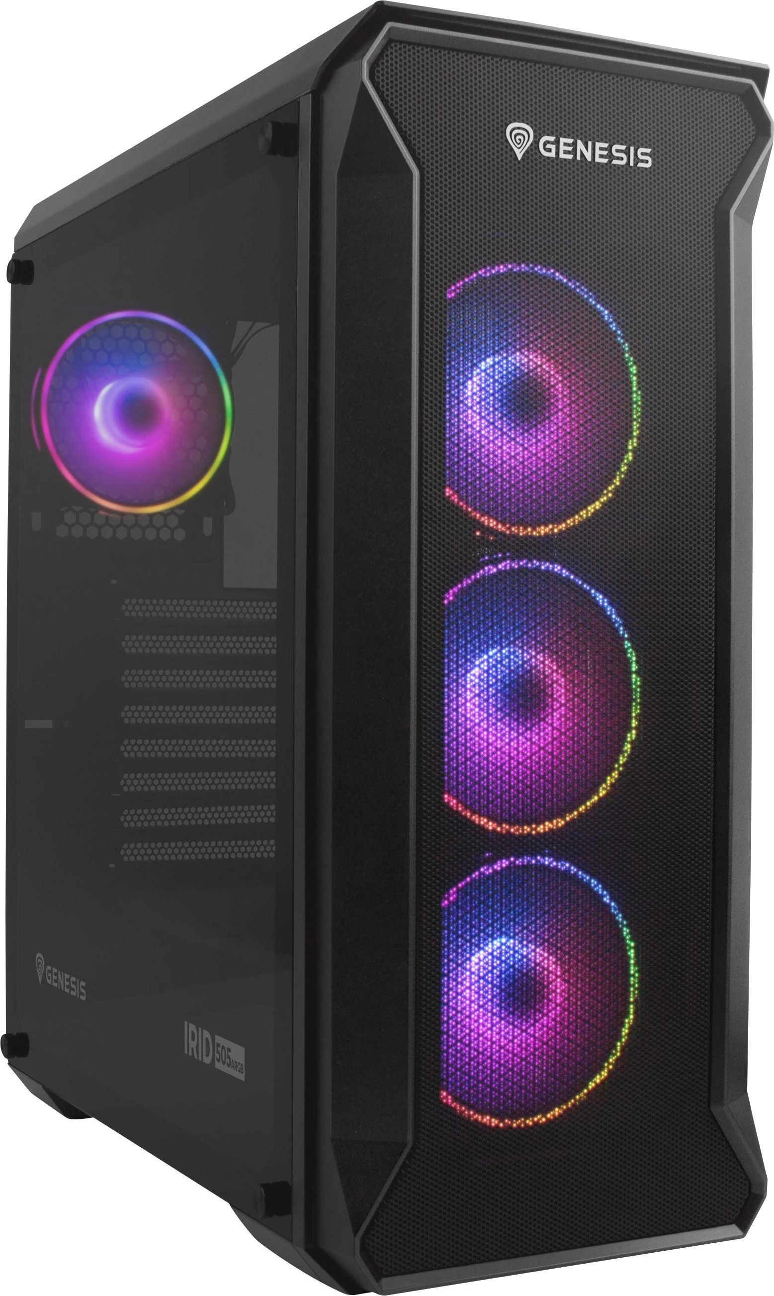 Genesis | PC Case | IRID 505 ARGB | Juodas | Midi-Tower
