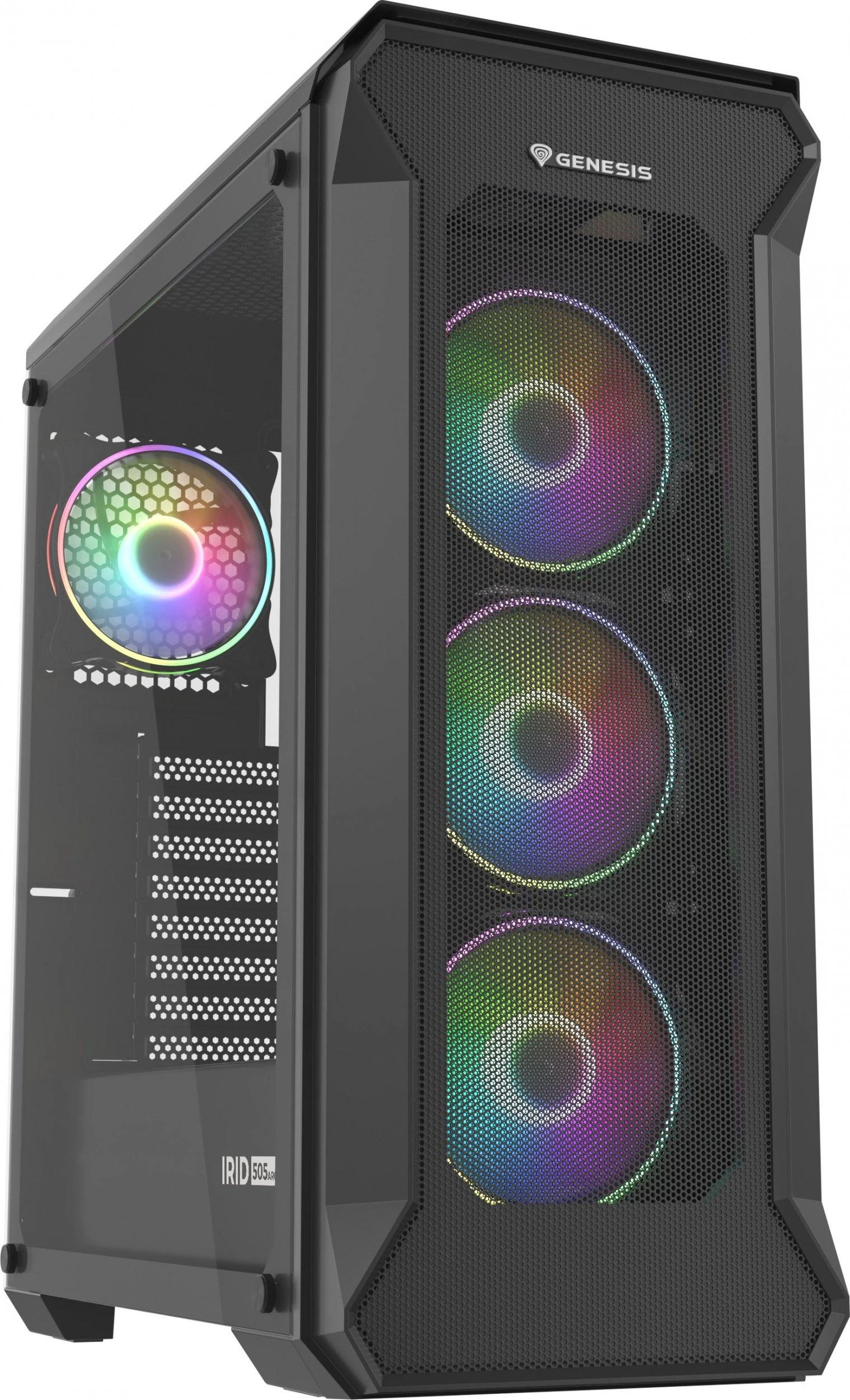 Genesis | PC Case | IRID 505 ARGB | Juodas | Midi-Tower