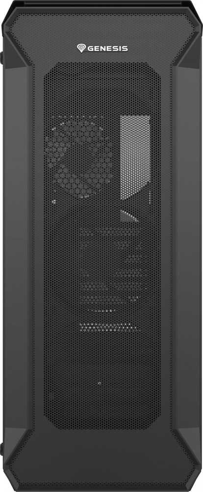 „Genesis Irid 505 V2 MIDI TOWER“ dėklas (NPC-1517) + „Oxal 120“ ventiliatorių juodas 3 pakuotės (NGF-2043)