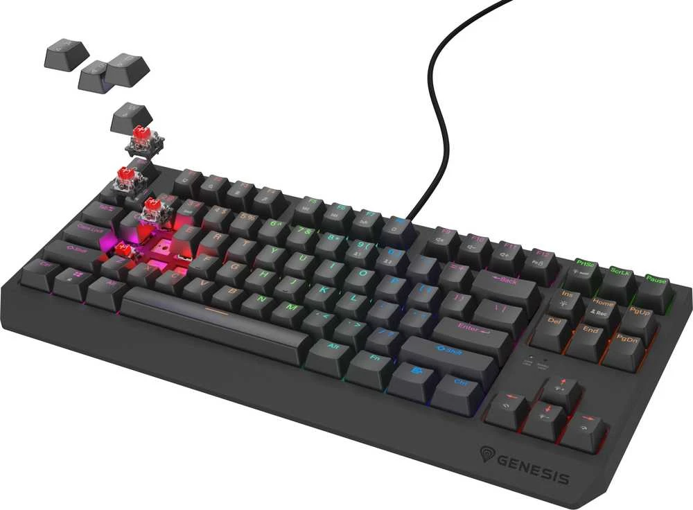 Genesis THOR 230 | Mechaninė klaviatūra žaidimams | su laidu | US | Outemu Raudona | Juodas