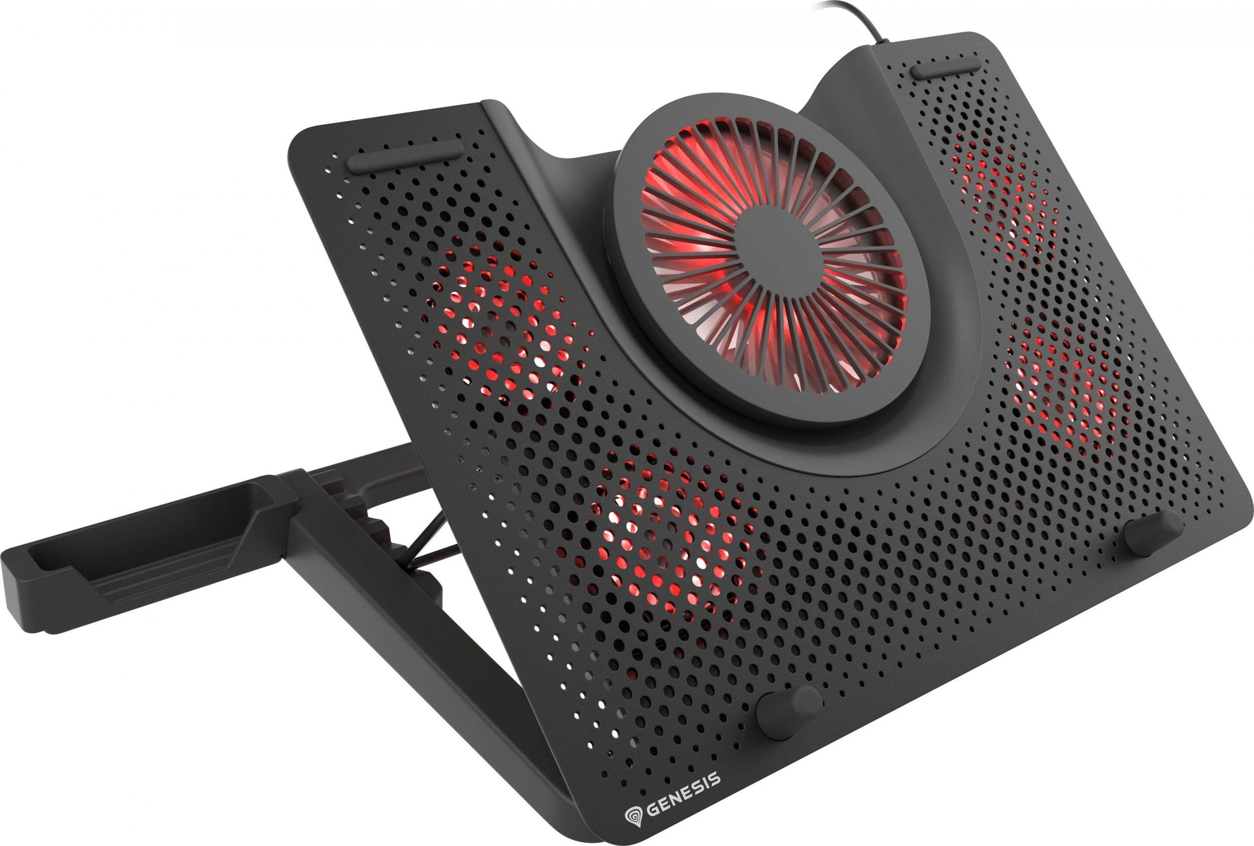 Genesis OXID 550 | nešiojamo kompiuterio aušinimo padas |  15.6-17.3 5 FANS, LED LIGHT, 1 USB | 400 x 280 x 55 mm |