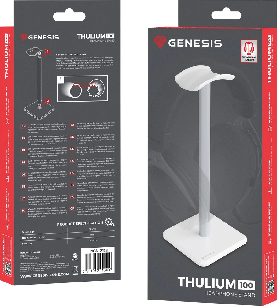 Ausinės Genesis Thulium 100 balta