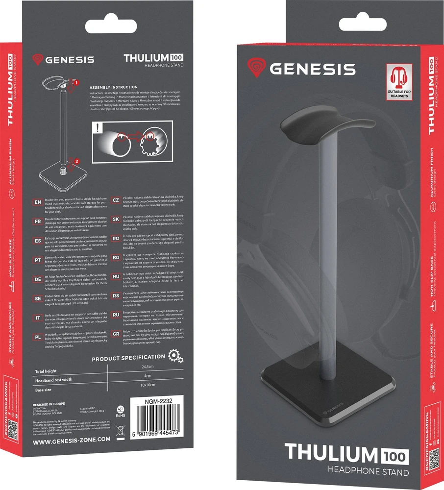 Ausinės Genesis Thulium 100 NGM-2232 juoda