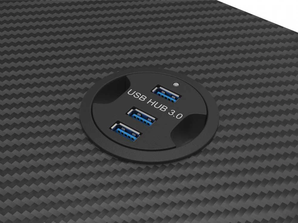 Žaidimų stalas Genesis Holm 510 RGB Gaming Desk, su pašvietimu