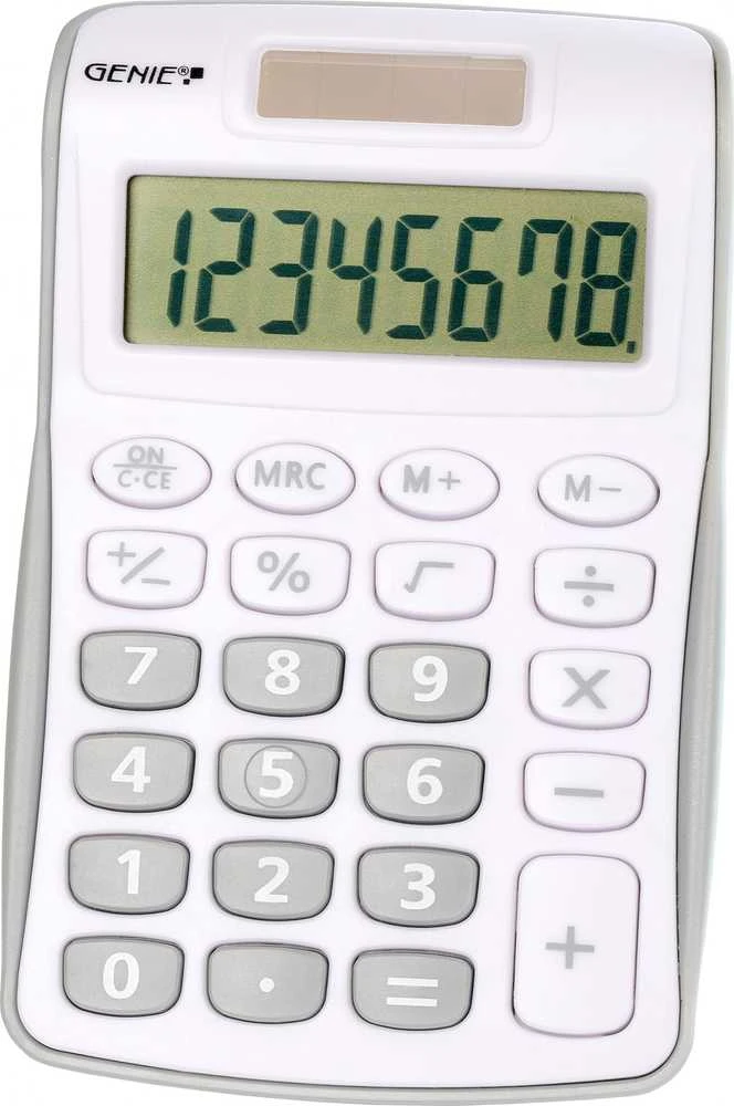 Kalkulator Genie Kalkulator 120 S 8-cyfrowy sidabrinė ir-pilka