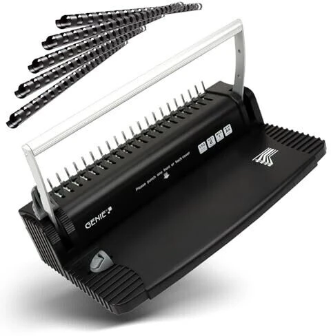 GENIE SpiralbindegerĂ¤t CB-820 inkl. PlastikbinderĂĽcken sw