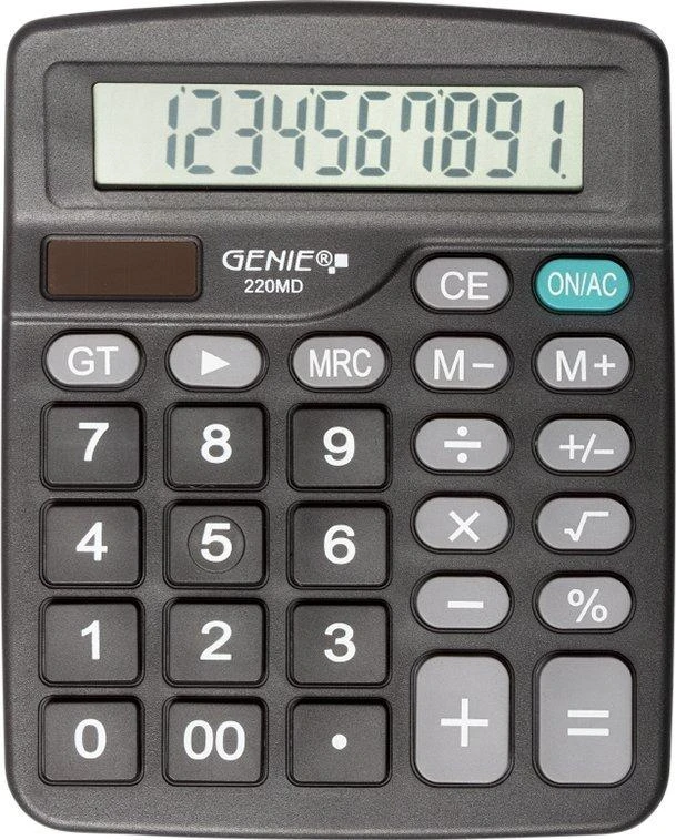Genie Basic 220 MD skaičiuotuvas priekiniu kampu