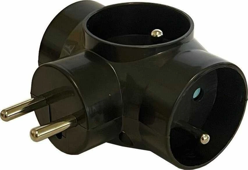 Genius Konnoc DX-R3 juoda trišakė rozetė