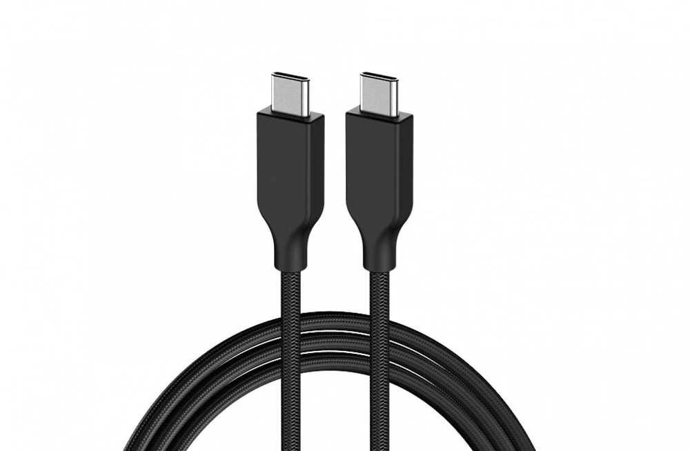 Genius įkrovimo laidas ACC-C2CC-3A, 150 cm, USB-C į USB-C, 3A, PD60W, pintas, juodas