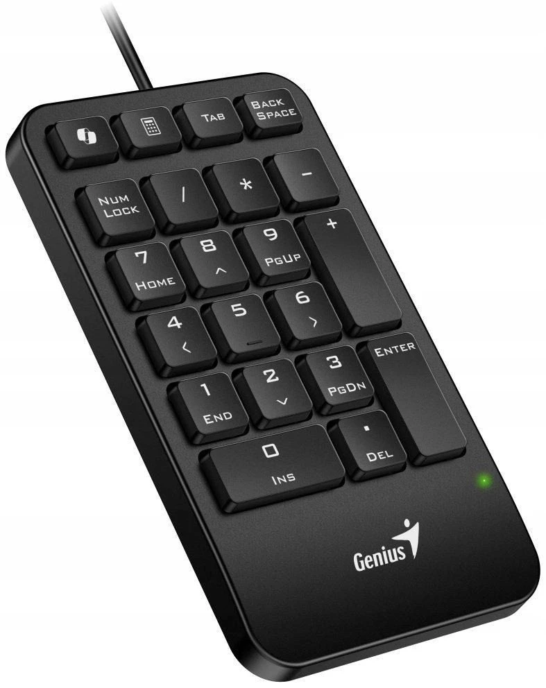 GENIUS NumPad 125 skaitmeninė klaviatūra, laidinė, USB-C, juoda