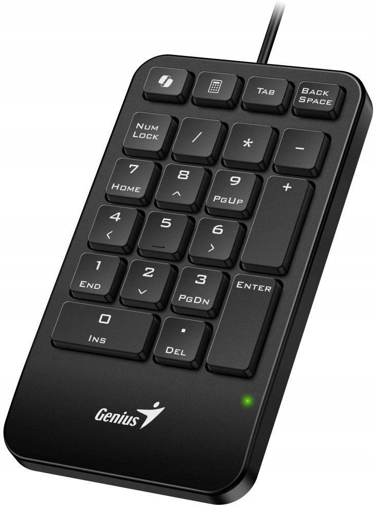 GENIUS NumPad 125 skaitmeninė klaviatūra, laidinė, USB-C, juoda