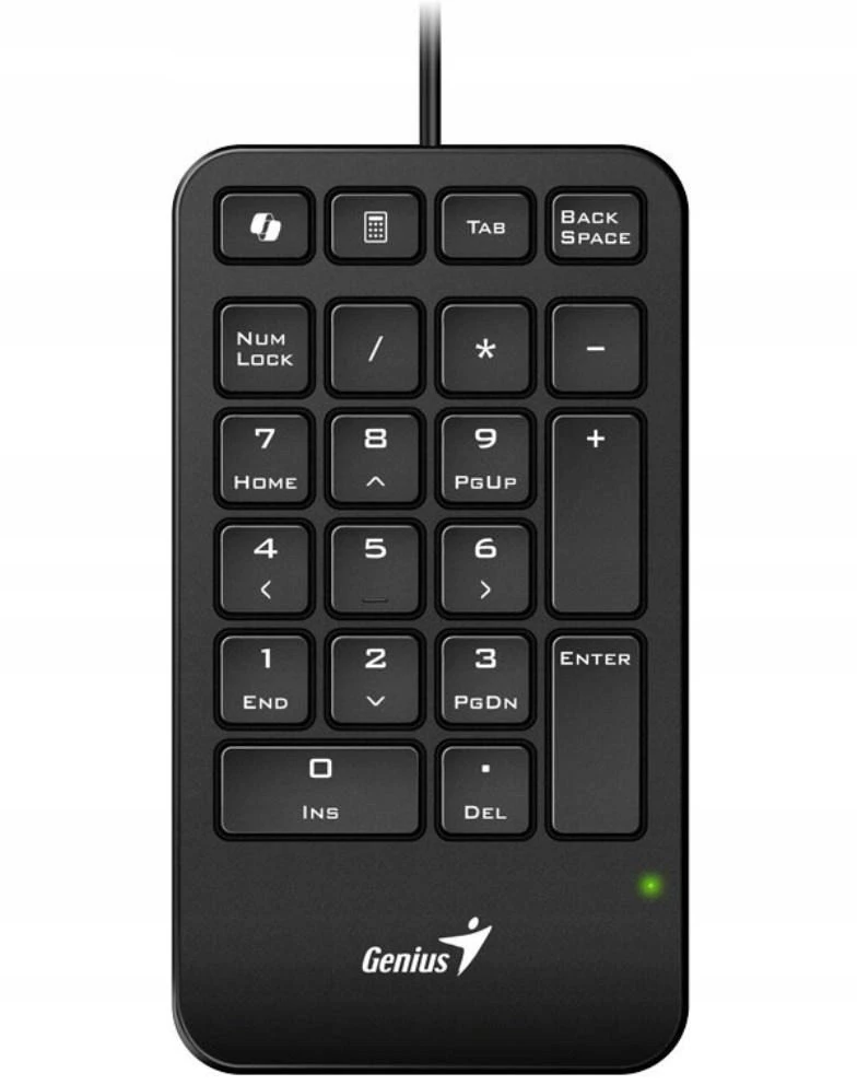 GENIUS NumPad 125 skaitmeninė klaviatūra, laidinė, USB-C, juoda