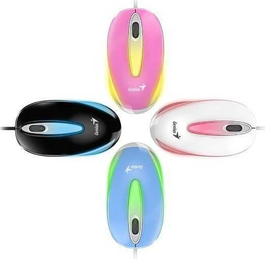 Pelė Genius Pelė DX-Mini, 1000DPI, optinė, 3kl., su laidu USB, juoda, klasyczna, RGB pašvietimas