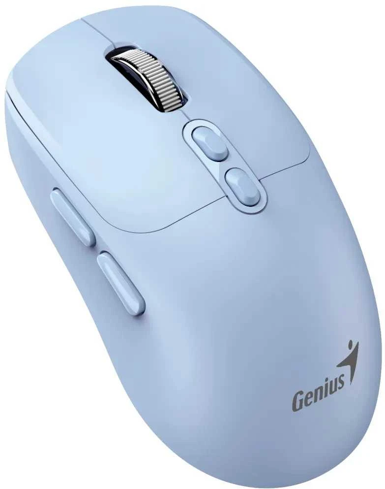 GENIUS NX-8080S BT pelė / dviguba „Bluetooth“ + 2,4 GHz / 1600 dpi / „Copilot“ / belaidė / tyli / mėlyna