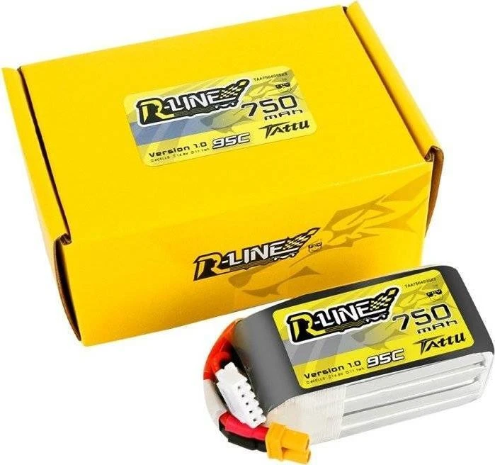 Gens Ace & Tattu Akumuliatorius R-Line 750mAh 14.8V 95C 4S1P JST-XHR