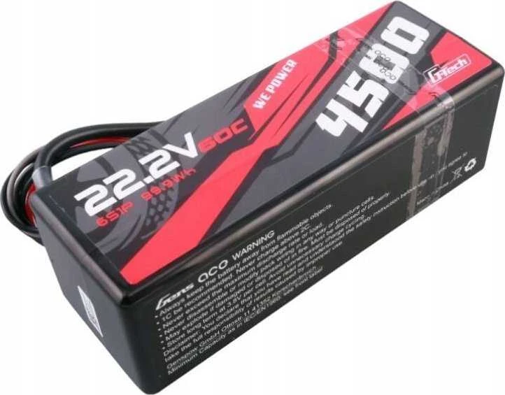 Gens ace G-Tech 4500mAh 6S1P 22.2V 60C HardCase RC car Lipo Baterija 14#