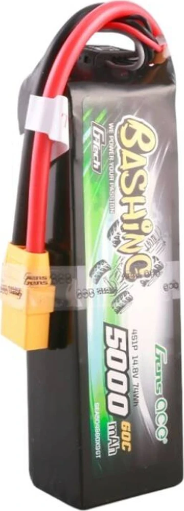 Gens ace G-Tech 5000 mAh 14.8 V 4S1P 60C Lipo baterijų paketas su XT90 Plug-Bashing serija