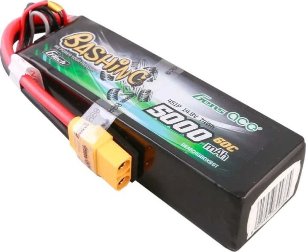 Gens ace G-Tech 5000 mAh 14.8 V 4S1P 60C Lipo baterijų paketas su XT90 Plug-Bashing serija