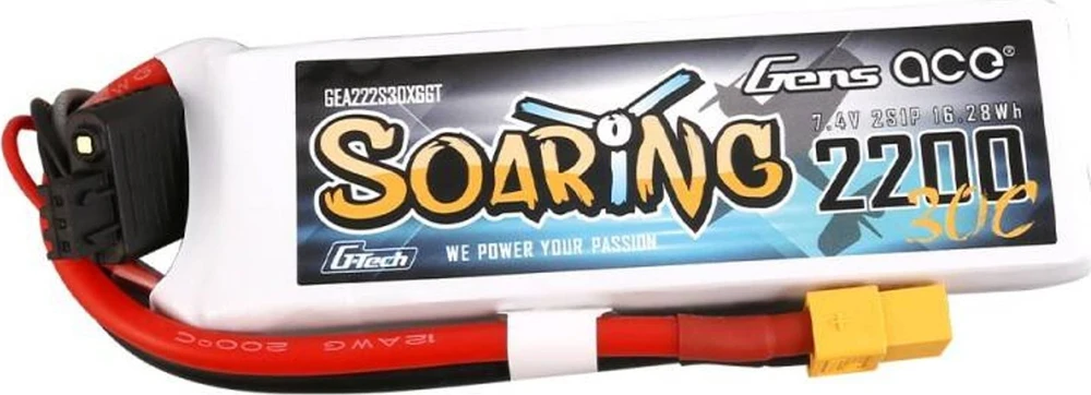 Gens ace G-Tech Soaring 2200mAh 11.1V 30C 3S1P Lipo Batte