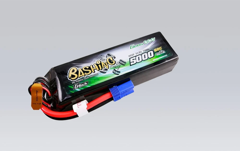 Gens ace G-Tech 5000mAh 14.8V 4S1P 60C Lipo baterijų paketas su EC5 Plug-Bshing serija