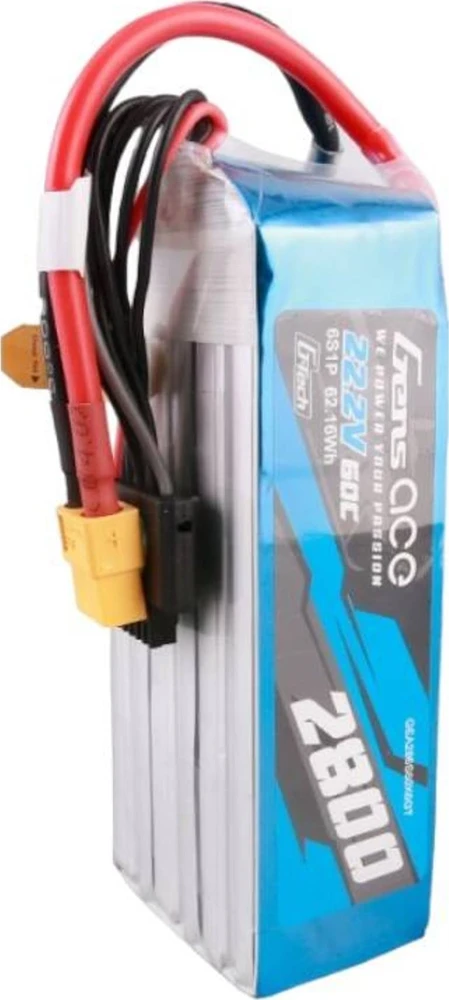 Gens ace G-Tech 2800mAh 22.2V 60C 6S1P Lipo baterijų paketas su XT60 kištuku