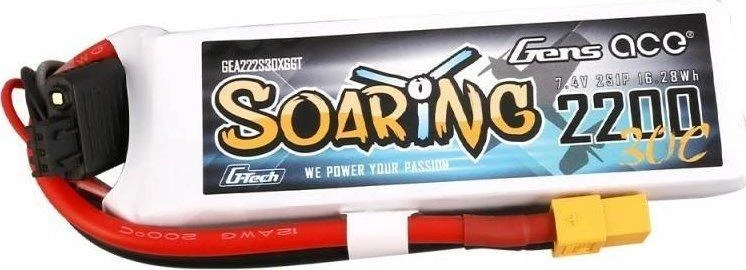 Akumulatorius Gens Ace G-Tech Soaring 2200mAh 7.4V 30C 2S1P XT60