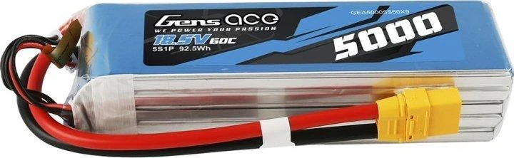 LiPo Gens Ace Bashing 5000mAh 18.5V 60C 5S1P - XT90 akumuliatorius