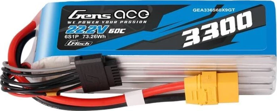 Akumuliatorius Lipo Gens Ace G-Tech 3300mAh 22.2V 60C 6S1P XT90