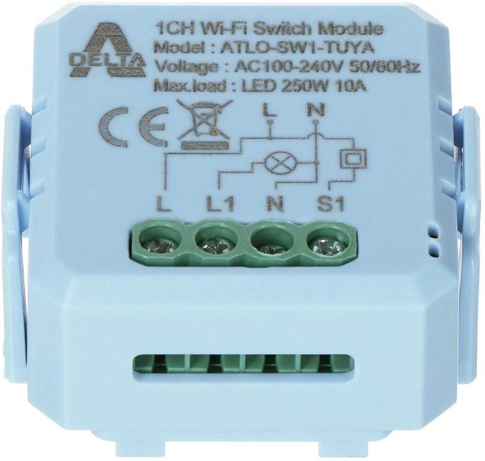 Genway Ubiquiti IŠMANUSIS LED APŠVIETIMO VALDIKLIS ATLO-SW1-TUYA Wi-Fi, Tuya Smart