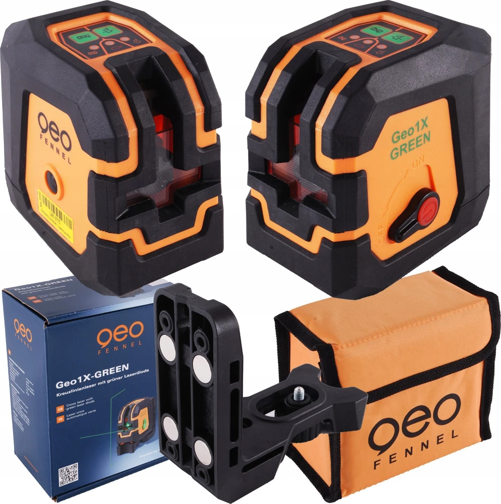 Kryžminis lazerinis nivelyras Geo-Fennel Geo1X-Žalias