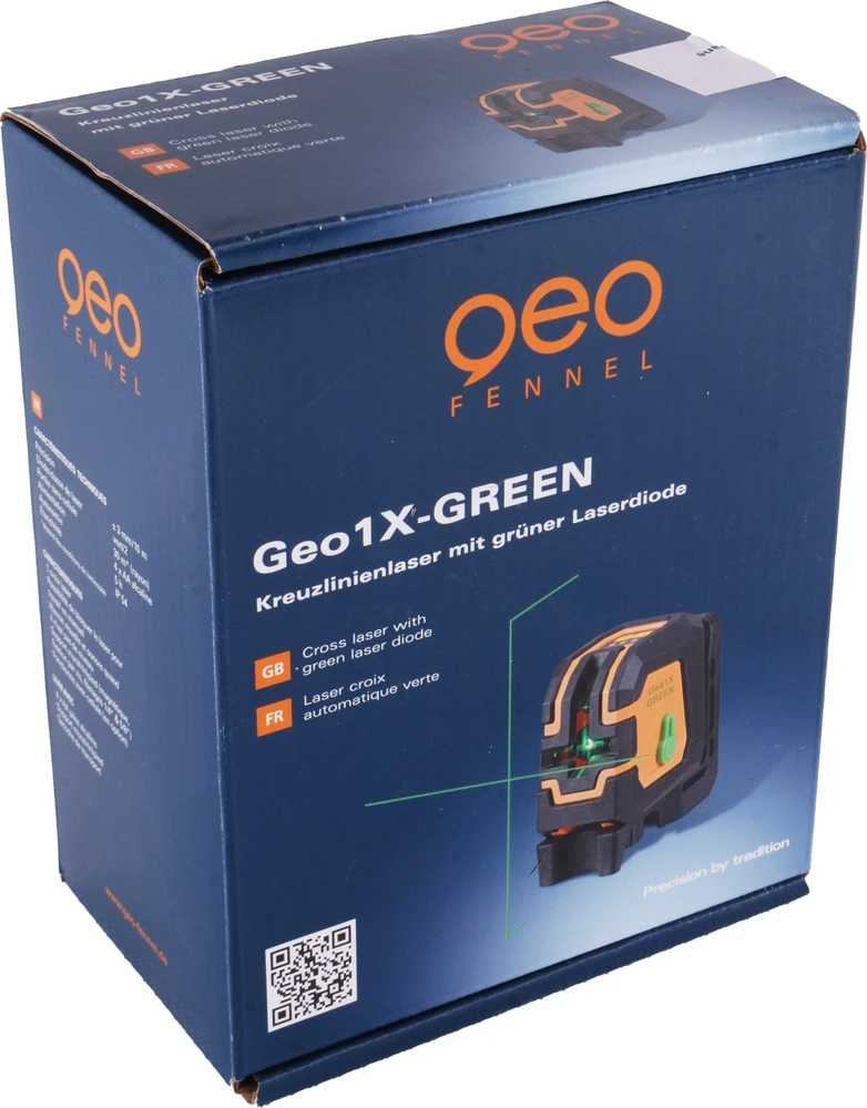 Kryžminis lazerinis nivelyras Geo-Fennel Geo1X-Žalias