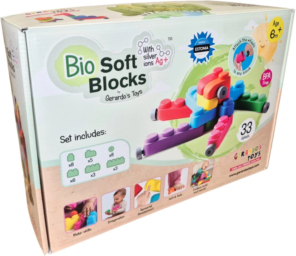 Gerardo's Toys miksto klucisu komplekts ar riepam 33 gab. (25 gab.+ 8 riepu detalas) GT3103 (4743345631039)