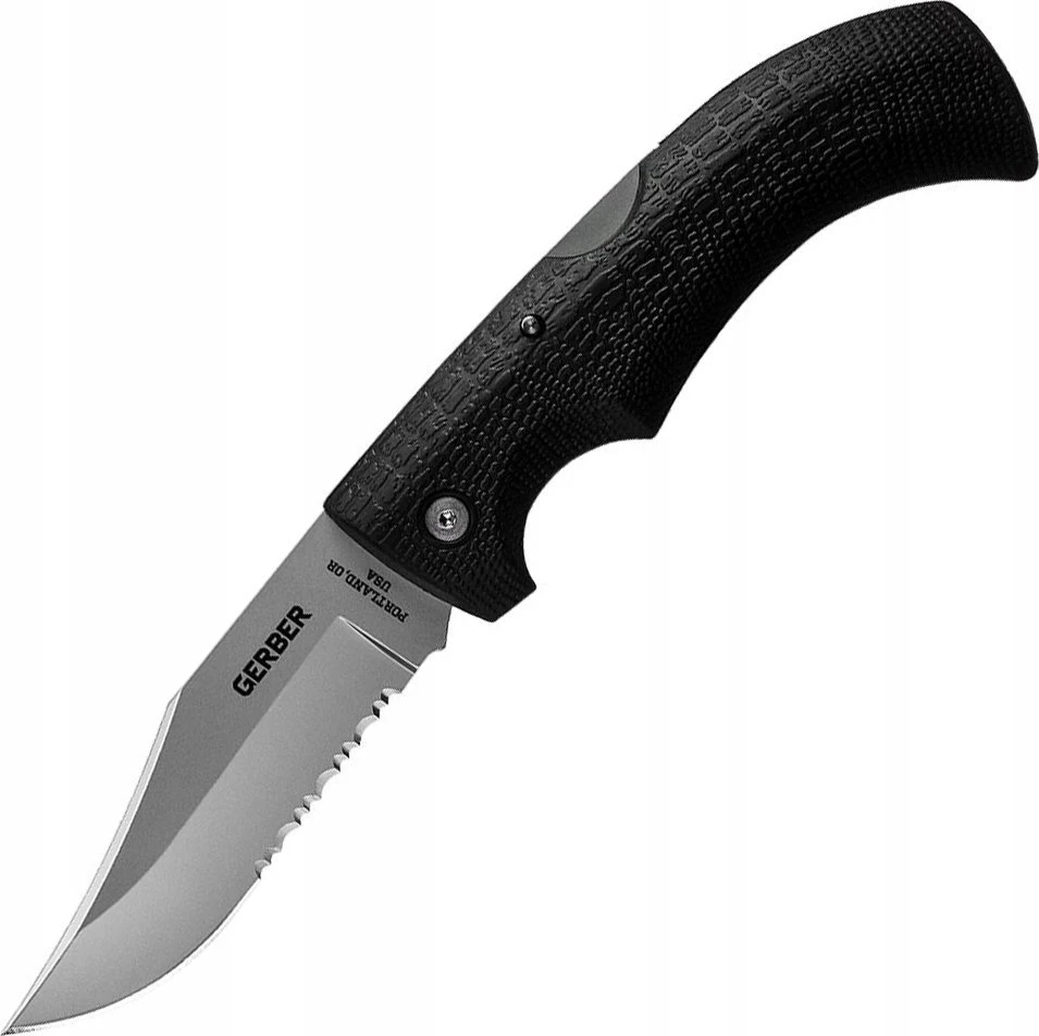Peilis Gerber Gator Clip Point, Fine Edge(lenktinis dantytais ašmenimis)